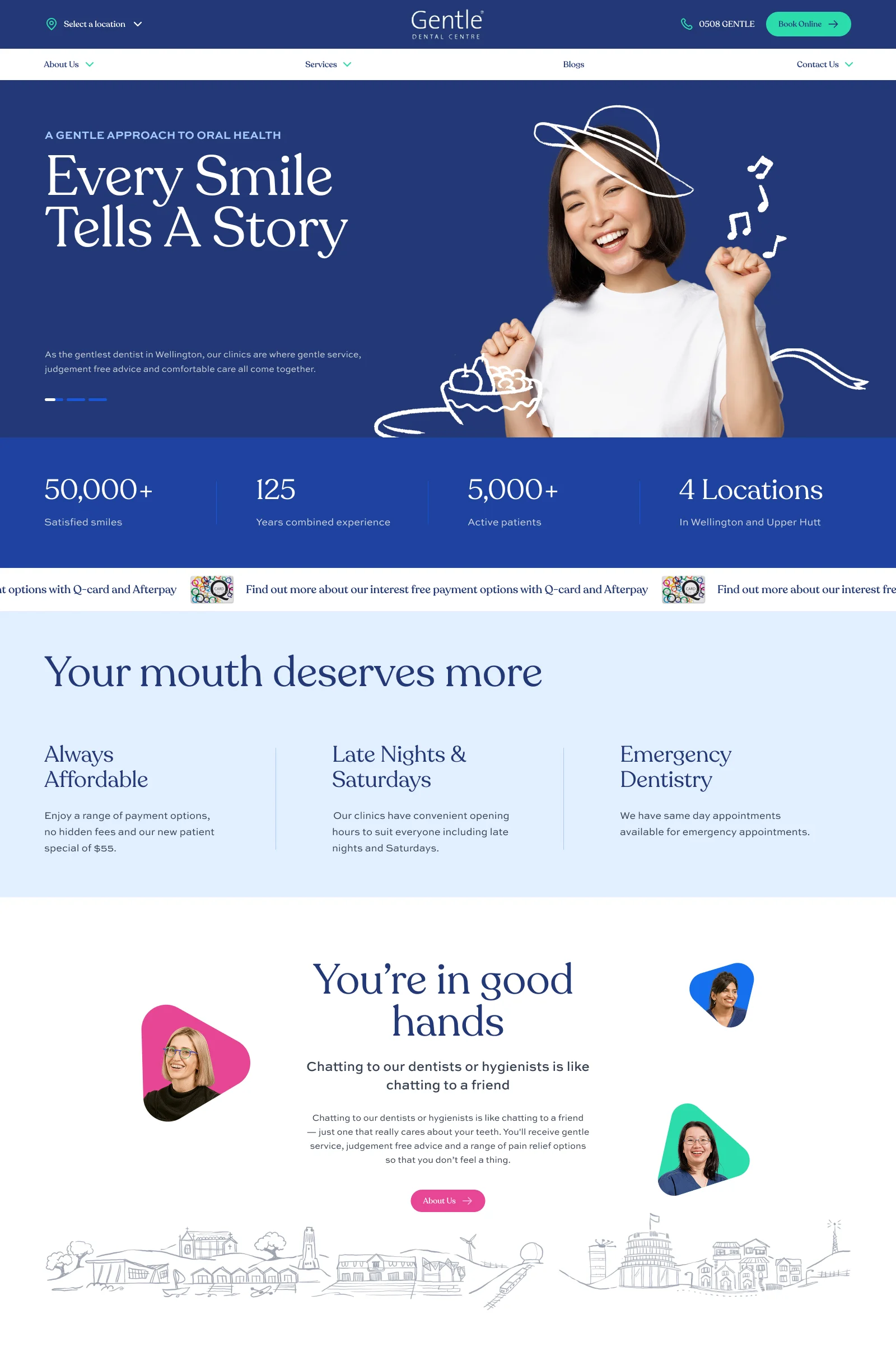 Website hero image for Gentle Dental