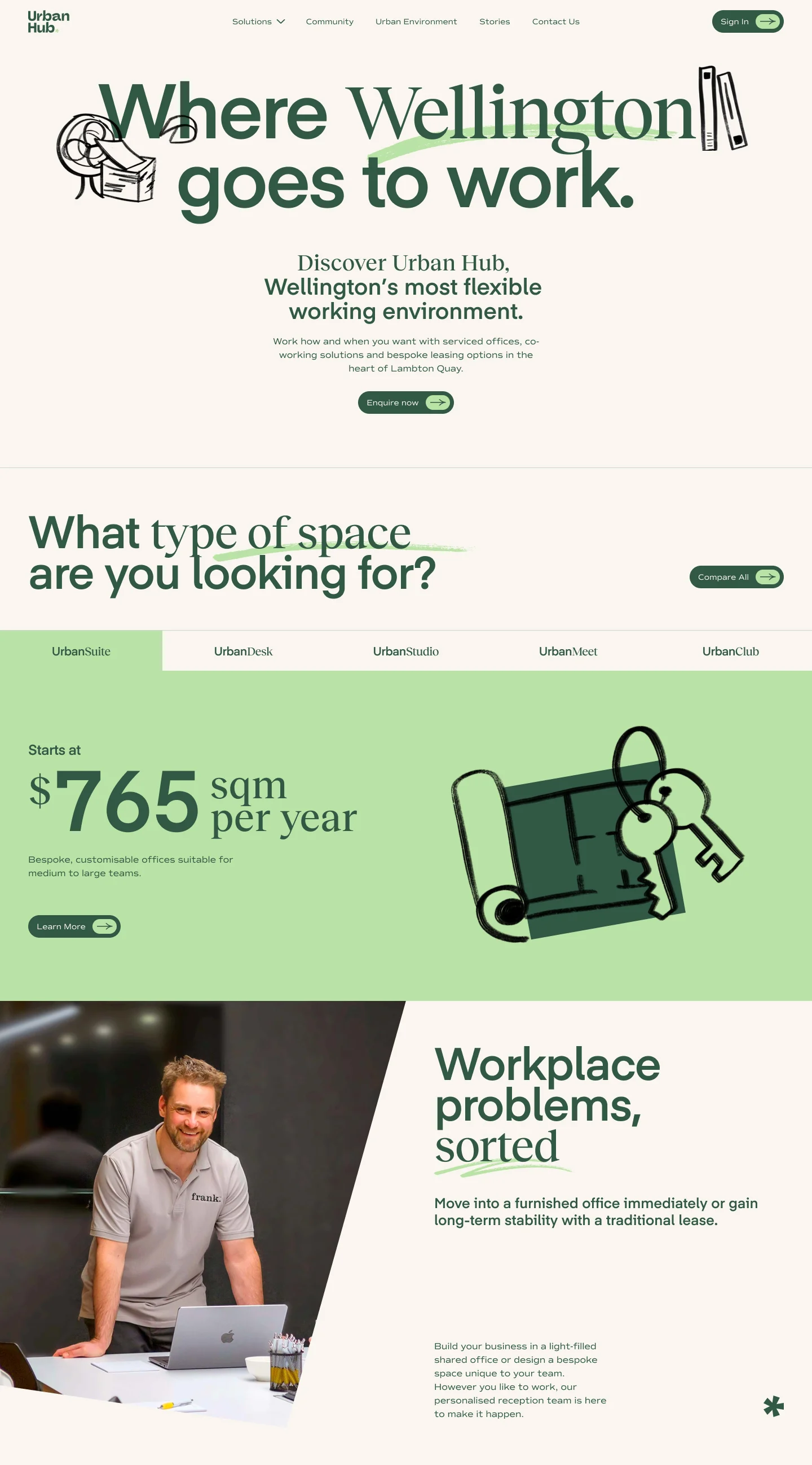 Website hero image for UrbanHub